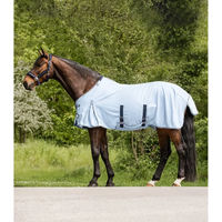 Produktbild von Waldhausen Fliegendecke Protect für Pferde mit Bauchgurt Blau 115 cm