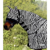 Produktbild von Waldhausen Fliegenhalsteil für Pferde Zebra Muster Schwarz Weiß Polyester Vollblut