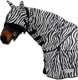 Waldhausen Fliegenhalsteil für Ponys in Zebra-Optik Schwarz-Weiß aus Polyester – Bild 1 von 5