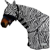 Produktbild von Waldhausen Fliegenhalsteil für Ponys in Zebra-Optik Schwarz-Weiß aus Polyester