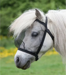 Produktbild von Waldhausen Fliegenmaske Basic ohne Ohren Schwarz für Warmblut - 1 Stk.