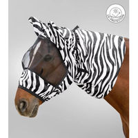 Produktbild von Waldhausen Fliegenmaske für Pferde Zebra Muster Weiß XFull