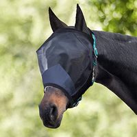 Produktbild von Waldhausen Fliegenmaske Happy Ears für Ponys aus Plüsch Schwarz