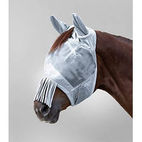 Produktbild von Waldhausen Fliegenmaske Premium für Pferde mit Ohren- und Nasenschutz in Grau für Warmblut - 1 Stk.