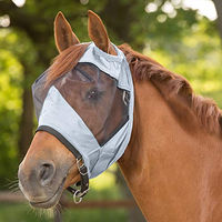 Produktbild von Waldhausen Fliegenmaske Premium für Pferde ohne Ohrenschutz Silbergrau Warmblut - 1 Stk.