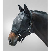 Produktbild von Waldhausen Fliegenmaske Premium mit Halfter und Ohrenschutz Schwarz Shetty
