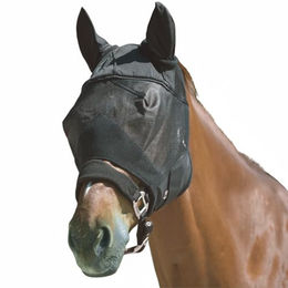 Waldhausen Fliegenmaske Premium mit Ohrenschutz für Ponys in Schwarz - 1 Stk. – Bild 1 von 4