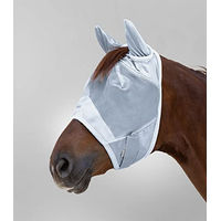 Produktbild von Waldhausen Fliegenmaske Premium mit Ohrenschutz für Warmblut in Grau mit Fleece