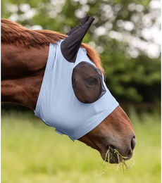 Waldhausen Fliegenmaske Puck für Ponys in Blau aus Fleece - 1 Stk. – Bild 1 von 12