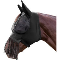 Produktbild von Waldhausen Fliegenmaske Puck mit Nasenfransen für Warmblut in Schwarz