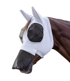 Waldhausen Fliegenmaske Puck mit Nasenschutz für Warmblut in Grau – Bild 1 von 8