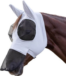 Waldhausen Fliegenmaske Puck mit Nasenschutz Schwarz Pony – Bild 1 von 7