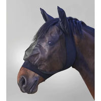 Produktbild von Waldhausen Fliegenmaske Skinny für Ponys in Schwarz mit Netzgewebe