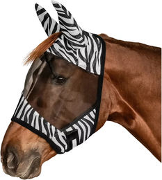 Waldhausen Fliegenmaske Zebra für Warmblut in Schwarz-Weiß – Bild 1 von 6