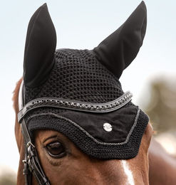 Waldhausen Fliegenohren für Warmblut in Grünbraun aus Cord – Bild 1 von 12