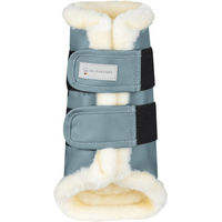 Produktbild von Waldhausen Gamaschen Dressur Comfort Alpenblau Natur mit Fake Fur Größe M