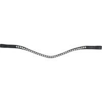 Produktbild von Waldhausen Glam X-Line Stirnband für Pferde in Schwarz aus Kunstleder