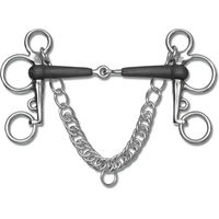 Produktbild von Waldhausen Gummi-Pelham Gebiss einfach gebrochen 10,5 cm Silber