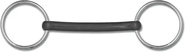 Waldhausen Gummi-Stangengebiss biegsam schwarz 15 mm für Pferde – Bild 1 von 3