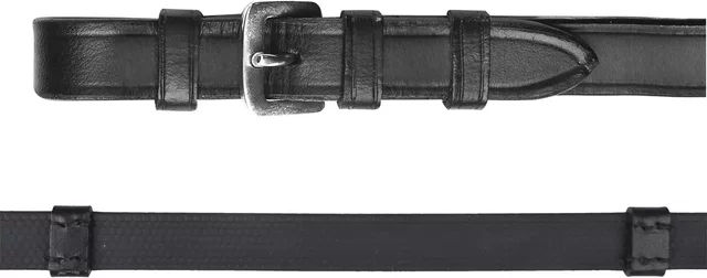 Waldhausen Gummizügel XLine für Pferde aus Leder in Schwarz – Bild 1 von 2