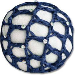 Waldhausen Haarnetz mit Glitzersteinchen in Blau aus Polyester – Bild 1 von 6