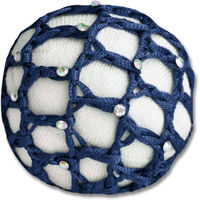 Produktbild von Waldhausen Haarnetz mit Glitzersteinchen in Blau aus Polyester