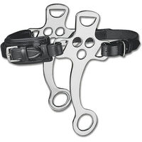 Produktbild von Waldhausen Hackamore aus Leder mit kurzen Anzügen für Warmblut in Schwarz und Silber
