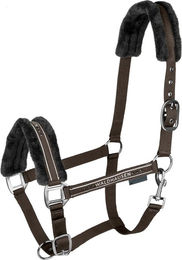Waldhausen Halfter Elegant mit Kunstfell für Warmblut in Espresso Braun – Bild 1 von 5