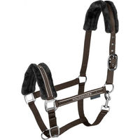Produktbild von Waldhausen Halfter Elegant mit Kunstfell für Warmblut in Espresso Braun