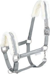 Waldhausen Halfter Elegant mit Kunstfell für Ponys in Grau aus Polyester – Bild 1 von 2