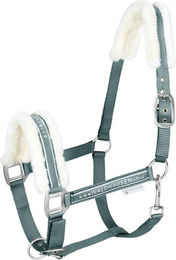 Waldhausen Halfter Elegant Pony mit Kunstfell in Piniengrün – Bild 1 von 4