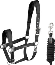 Waldhausen Halfter Set Velvet für Warmblut in Rot – Bild 1 von 5