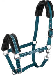Waldhausen Halfter und Strick Set Elegant mit Glitzersteinen für Ponys in Blau Türkis aus Polyester – Bild 1 von 10