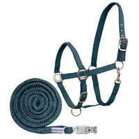 Produktbild von Waldhausen Halfter und Strick Set für Shetty in Satin Petrolblau
