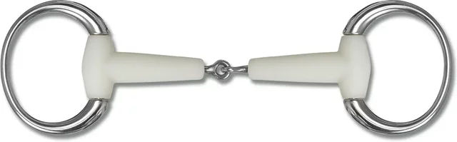 Waldhausen Happy Mouth Olivenkopfgebiss Gebrochene Olivenzügel für Pferde aus Kunststoff 14,5 cm – Bild 1 von 2