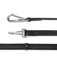 Produktbild von Waldhausen Horse Fashion Anti Rutsch Zügel aus Leder mit Karabiner in Schwarz