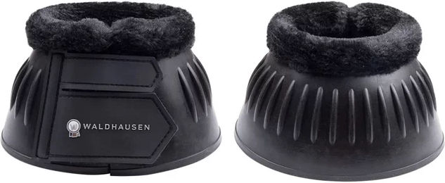 Waldhausen Hufglocken aus Gummi mit Synthetik-Fell Schwarz Größe M – Bild 1 von 2