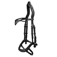 Produktbild von Waldhausen Island Trense Anatomic aus Leder in Schwarz mit Silberbeschlag für Pferde