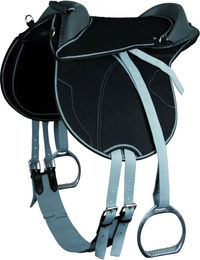 Waldhausen Kids Reitkissen für Ponys aus Nylon in Schwarz und Grau – Bild 1 von 3
