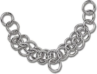 Produktbild von Waldhausen Kinnkette aus Edelstahl Silber 24 cm