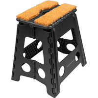 Produktbild von Waldhausen Klappbare Aufstiegshilfe mit Kokosmatte Schwarz 38x32x40 cm