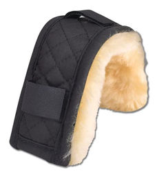 Waldhausen Lammfell Nasen- oder Genickschoner aus Lammleder in Schwarz oder Natur 28 cm - 28 cm – Bild 1 von 3