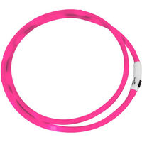 Produktbild von Waldhausen LED-Halsriemen für Pferde aus Silikon in Pink aufladbar