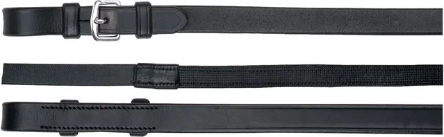 Produktbild von Waldhausen Leder- und Gummizügel für Pferde in Schwarz