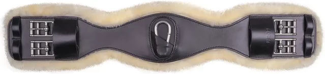 Waldhausen Lederkurzgurt mit Eco Wool für Pferde in Braun – Bild 1 von 3