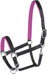 Waldhausen Lederpferdehalfter Star Diamond für Ponys in Pink – Bild 1 von 1