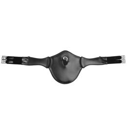 Produktbild von Waldhausen Ledersattelgurt Elastik mit Bauchlatz Schwarz 130 cm