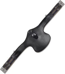 Produktbild von Waldhausen Ledersattelgurt mit Bauchlatz Schwarz 140 cm - 140 cm