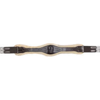 Produktbild von Waldhausen Ledersattelgurt mit Eco Wool in Braun 115 cm