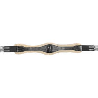Produktbild von Waldhausen Ledersattelgurt mit Eco Wool Schwarz 120 cm